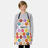 Cute Donut Pattern Kinder Personalized Schort (Gedragen)