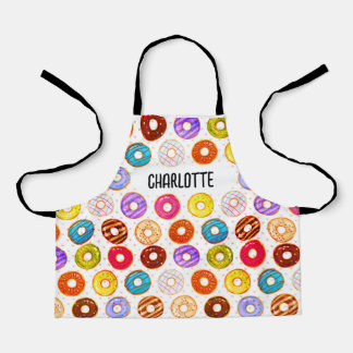 Cute Donut Pattern Kinder Personalized Schort