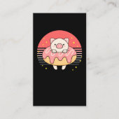 Cute Donut Pig Lover Visitekaartje (Voorkant)