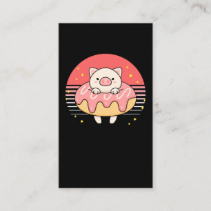 Cute Donut Pig Lover Visitekaartje