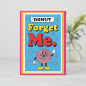 Cute Donut Pun Donut Forget Me Fun Sprinkle Bedankkaart (Staand voorkant)
