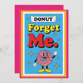 Cute Donut Pun Donut Forget Me Fun Sprinkle Bedankkaart (Voorkant / Achterkant)