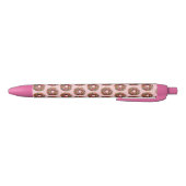 Cute Donut Rainbow Sprinkles Patroon Zwarte Inkt Pen (Bodem)