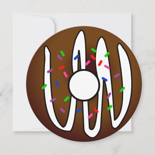 Cute Donut Sleepover Birthday Invitation Kaart (Voorkant)