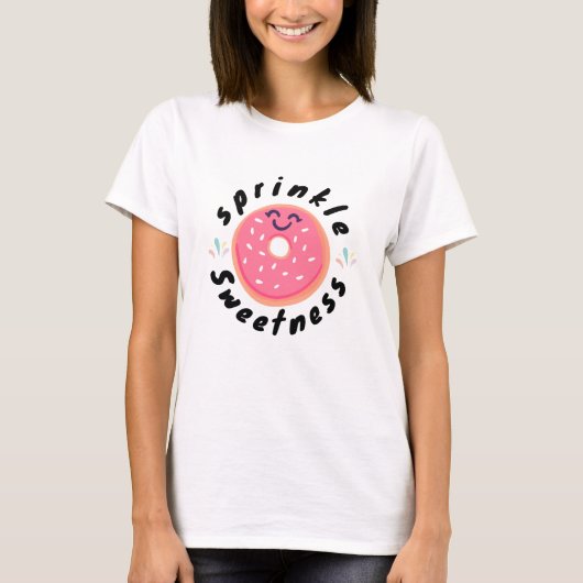 Cute Donut Sprinkle Sweetness T-Shirt (Voorkant)