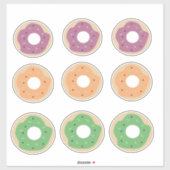 Cute Donut Sprinkles Frosting Bakery Sticker (Vel)