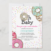 Cute Donut & Sprinkles Oh Baby | BABY SHOWER Kaart (Voorkant)