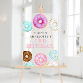 Cute Donut Themed Birthday Party Welcome Acryl Bord
