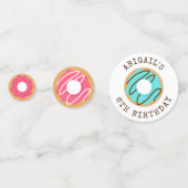 Cute Donuts Birthday Party Confetti (Achterkanten)