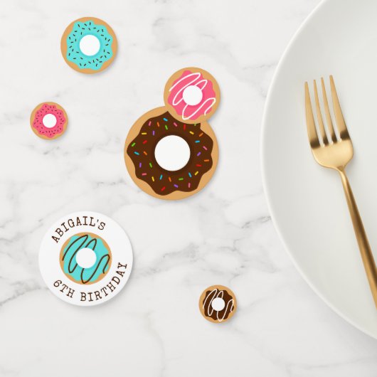 Cute Donuts Birthday Party Confetti (Groep)