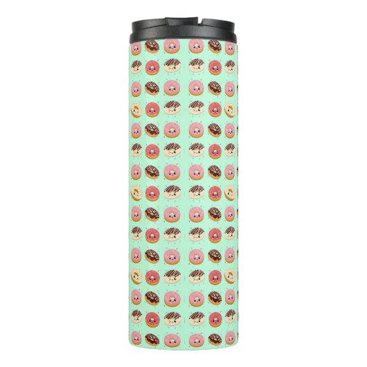 Cute Donuts Pattern – Adorable Sweet Treat Design Thermosbeker (Achterkant)