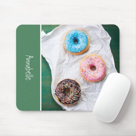 Cute Donuts Personalized School Muismat (Met muis)