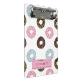 Cute Donuts Voeg je eigen naam aangepaste monogram Mini Klembord (Schuin)
