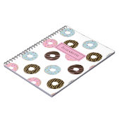 Cute Donuts Voeg je eigen naam aangepaste monogram Notitieboek (Linkerzijde)