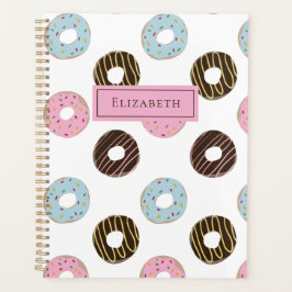Cute Donuts Voeg je eigen naam aangepaste monogram Planner