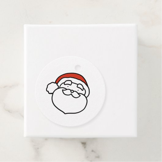 Cute Doodle Art Christmas Santa Bedankjes Labels (In situ)