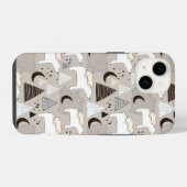 Cute Doodle Bosbeerpatroon iPhone Hoesje (Achterkant horizontaal)