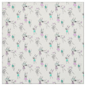 Cute Doodle Cat Girls Pattern Stof (Swatch)