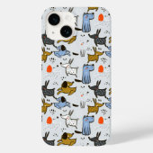 Cute Doodle Dog Patroon Case-Mate iPhone Case (Achterkant)