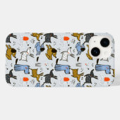 Cute Doodle Dog Patroon Case-Mate iPhone Case (Achterkant (horizontaal))