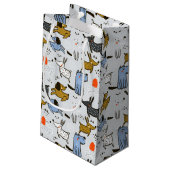 Cute Doodle Dog Patroon Klein Cadeauzakje (Achterkant Gekanteld)