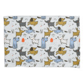 Cute Doodle Dog Patroon Kussensloop (Voorkant)