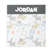 Cute Doodle Dog Patroon Notitieblok (Voorkant)