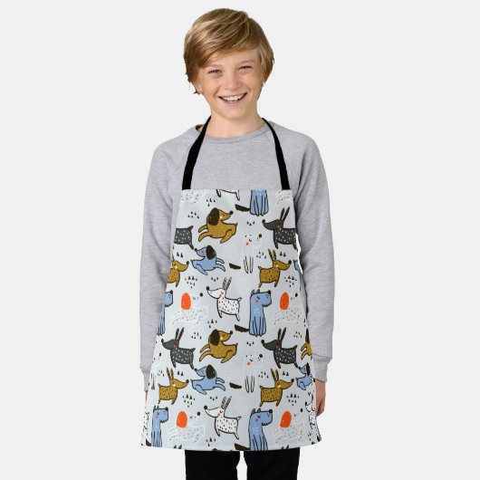 Cute Doodle Dog Patroon Schort (Gedragen)