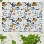 Cute Doodle Dog Patroon Theedoek (Gevouwen)