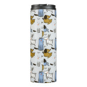 Cute Doodle Dog Patroon Thermosbeker (Achterkant)
