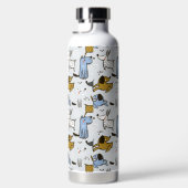 Cute Doodle Dog Patroon Waterfles (Rechts)
