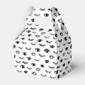 Cute Doodle Eyelash Patroon Bedankdoosjes (Voorkant Zijde)