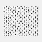 Cute Doodle Eyelash Patroon Fleece Deken (Voorkant (Horizontaal))
