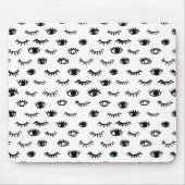 Cute Doodle Eyelash Patroon Muismat (Voorkant)
