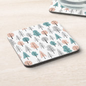 Cute Doodle Forest Pattern Bier Onderzetter (Linkerzijde)