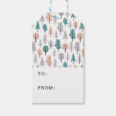 Cute Doodle Forest Pattern Cadeaulabel (Voorkant)