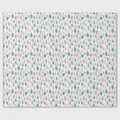 Cute Doodle Forest Pattern Cadeaupapier (Vlak)