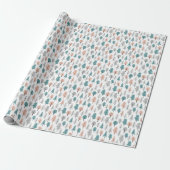 Cute Doodle Forest Pattern Cadeaupapier (Uitgerold)
