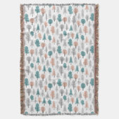 Cute Doodle Forest Pattern Deken (Voorkant Verticaal)