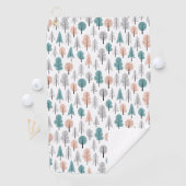 Cute Doodle Forest Pattern Golfhanddoek (Insitu)