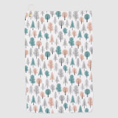 Cute Doodle Forest Pattern Golfhanddoek (Voorkant)