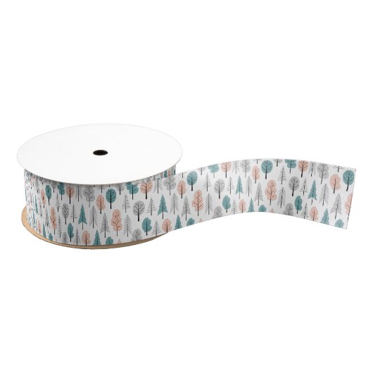 Cute Doodle Forest Pattern Grosgrain Lint (Spoel)