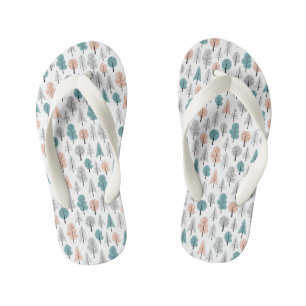 Cute Doodle Forest Pattern Kinder Teenslippers