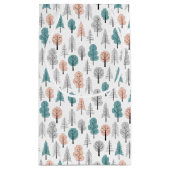 Cute Doodle Forest Pattern Klein Cadeauzakje (Achterkant)