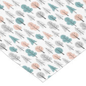 Cute Doodle Forest Pattern Korte Tafelloper (Hoek)