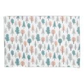 Cute Doodle Forest Pattern Kussensloop (Voorkant-Links)