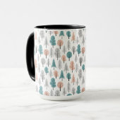 Cute Doodle Forest Pattern Mok (Voorkant links)