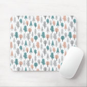 Cute Doodle Forest Pattern Muismat (Met muis)