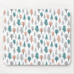 Cute Doodle Forest Pattern Muismat