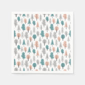 Cute Doodle Forest Pattern Servet (Voorkant)
